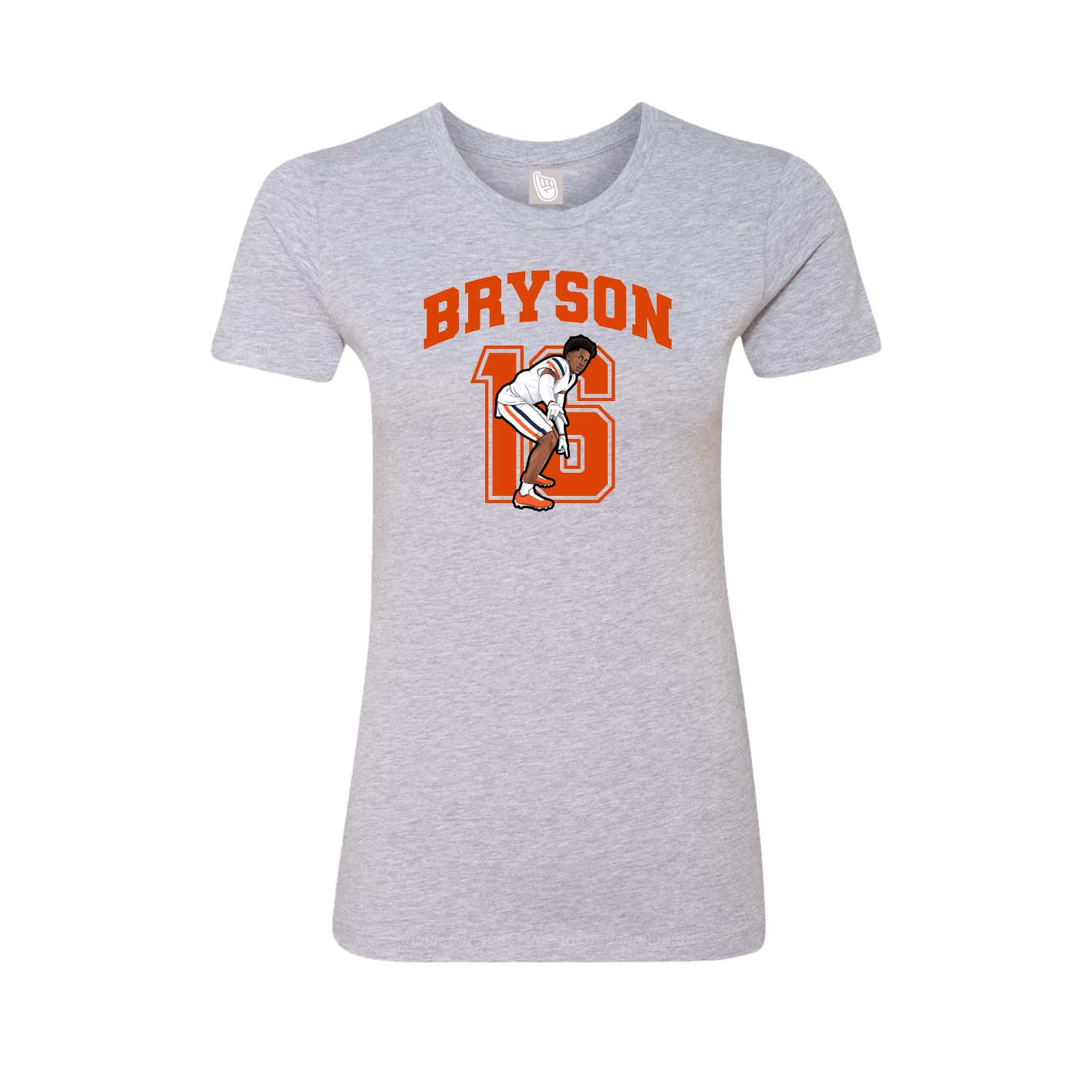Fitted Women's Tee — Number in Grey