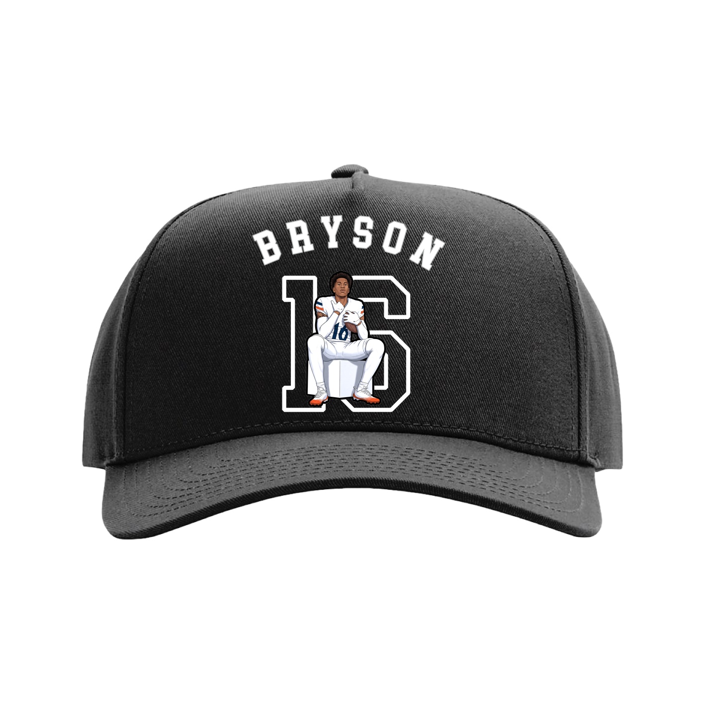 Full Fabric Five-Panel Champ Cap — Shirsey Arch in Black
