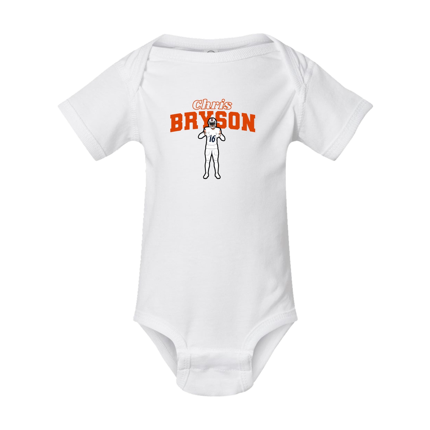 Baby Onesie — Name Arch in White