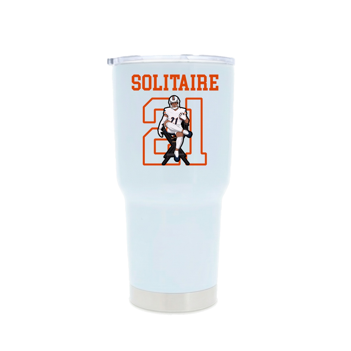 30oz Stainless Steel Tumbler — Shirsey in White