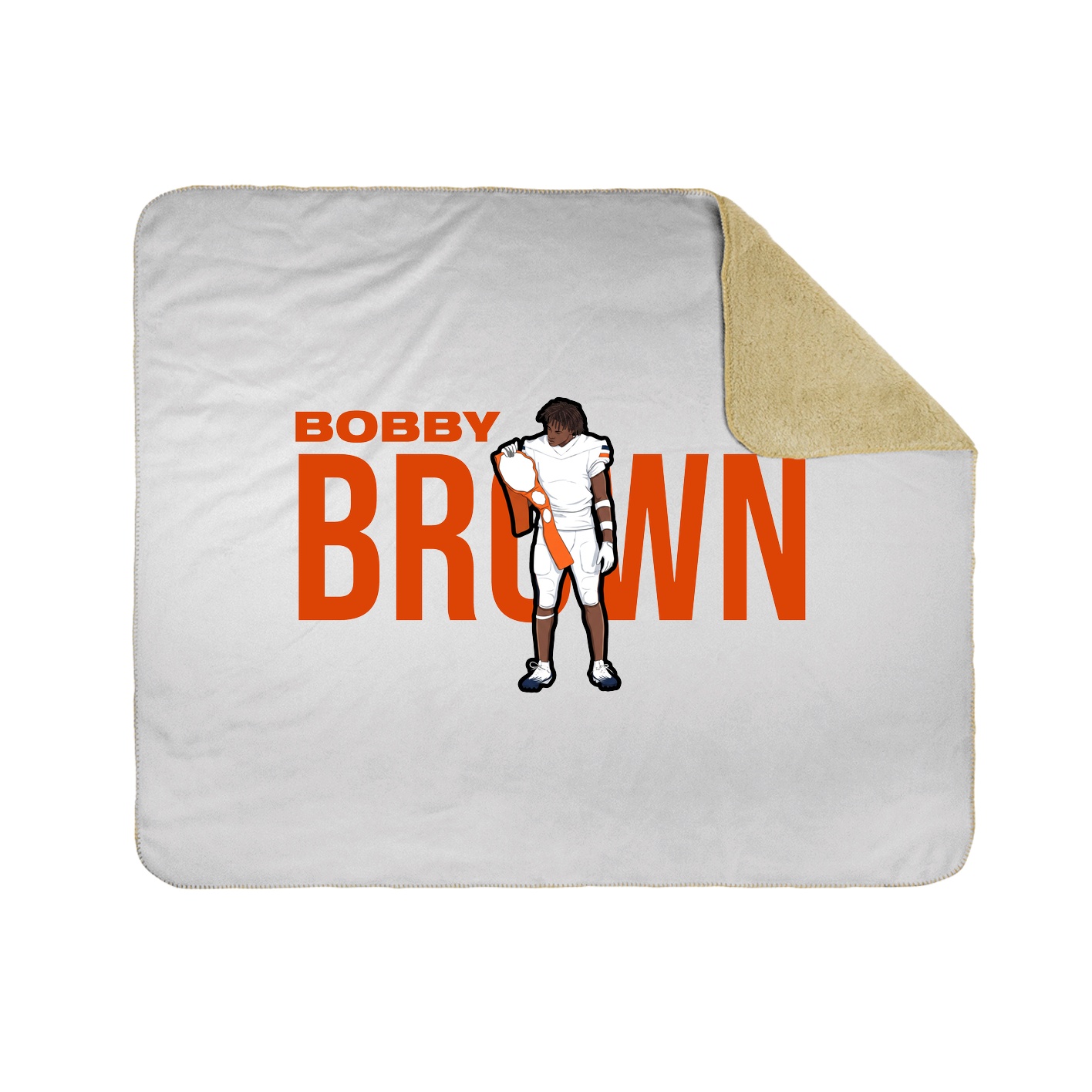 Throw Blanket — Player Name in White