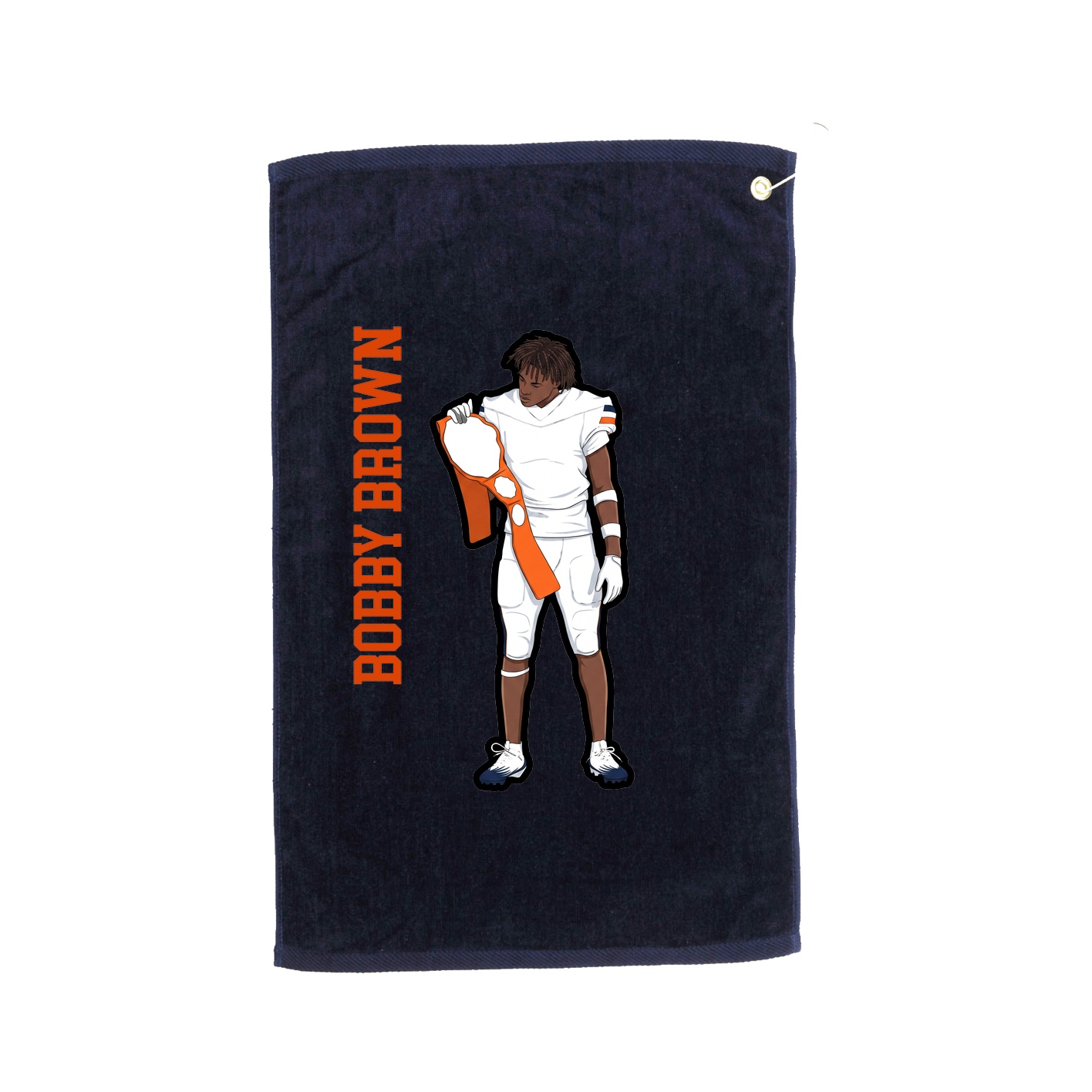 Golf Towel — Name Vertical in Navy