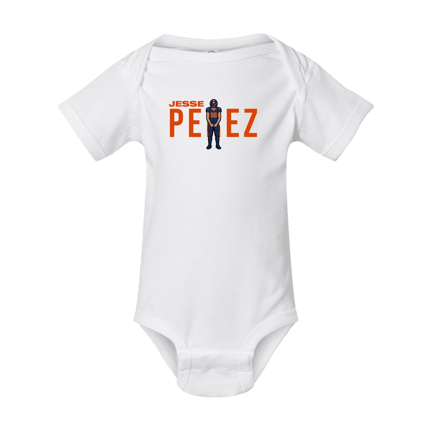 Baby Onesie — Player Name in White