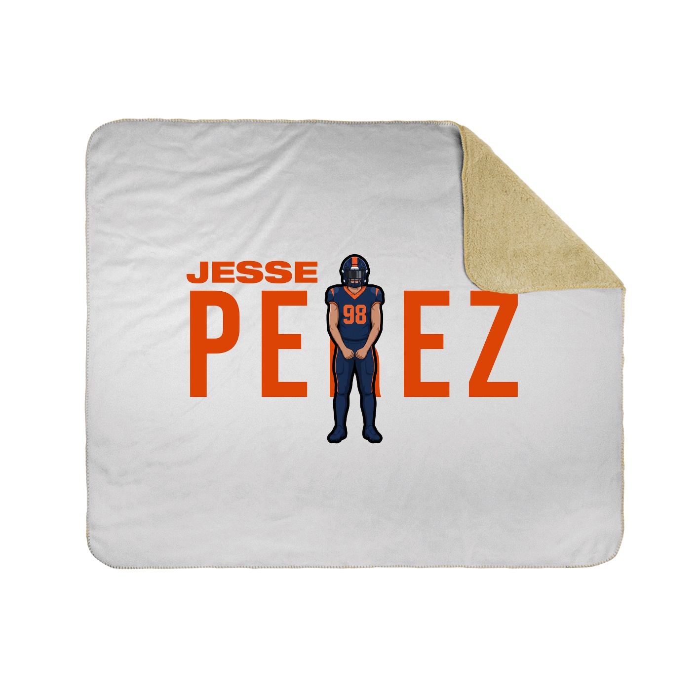 Throw Blanket — Player Name in White
