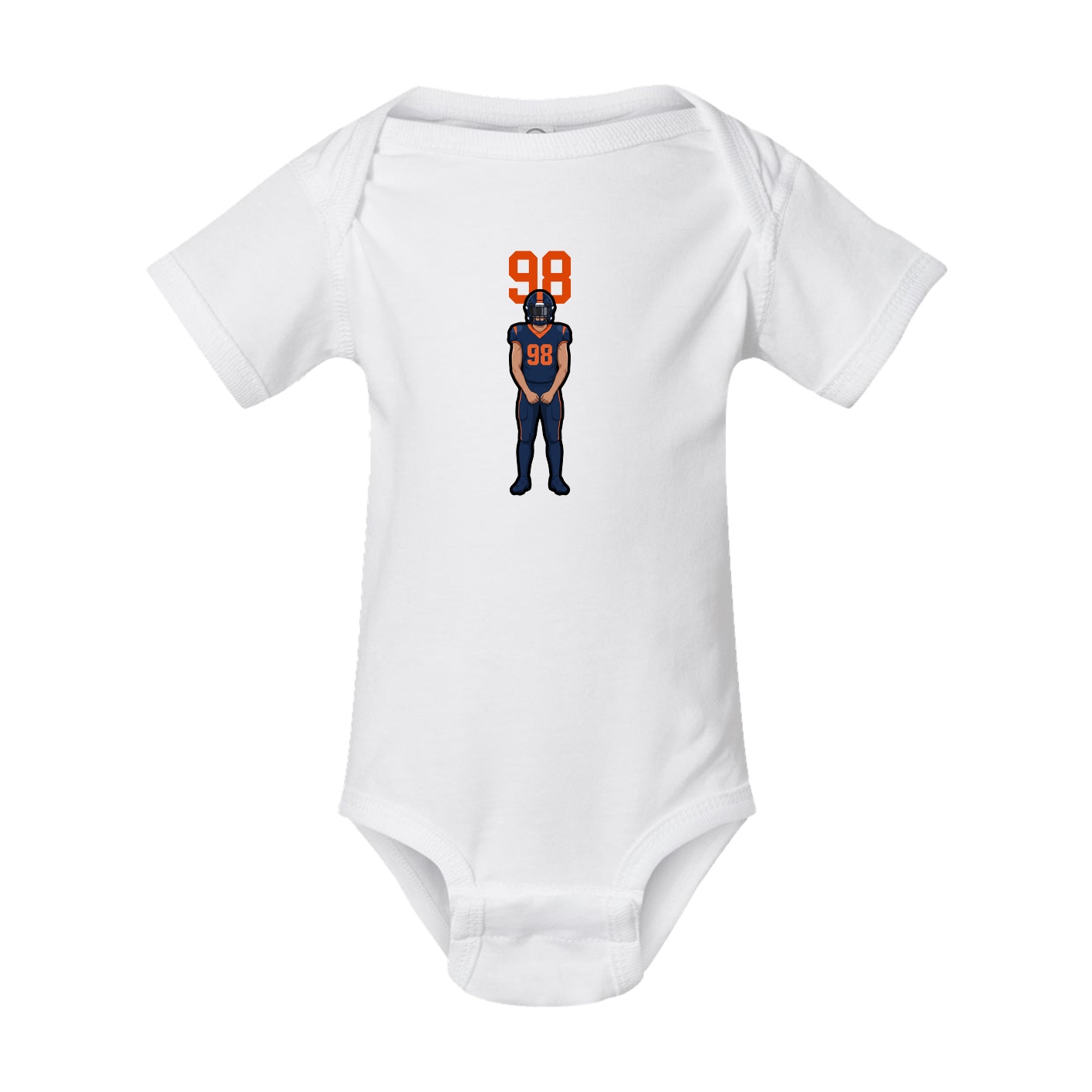 Baby Onesie — Number Top in White