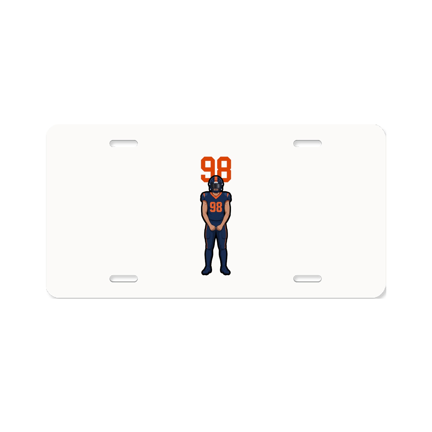 License Plate — Number Top in Classic