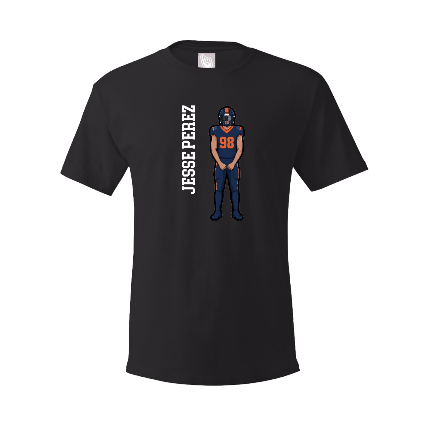 Tee — Name Vertical in Black