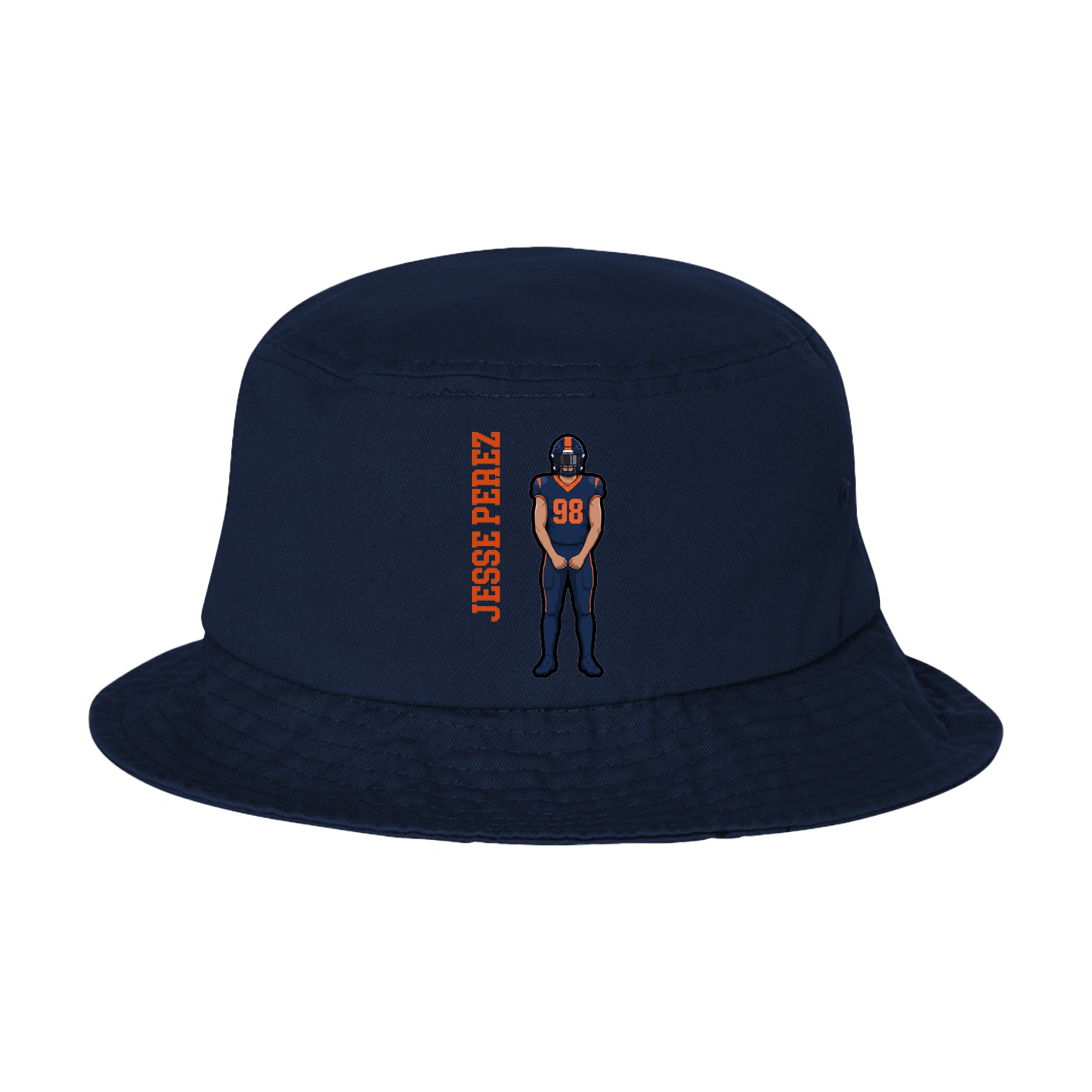 Bucket Cap — Name Vertical in Navy