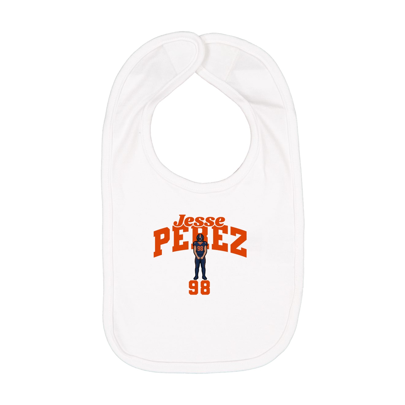Infant Bib — Signature Arch in White