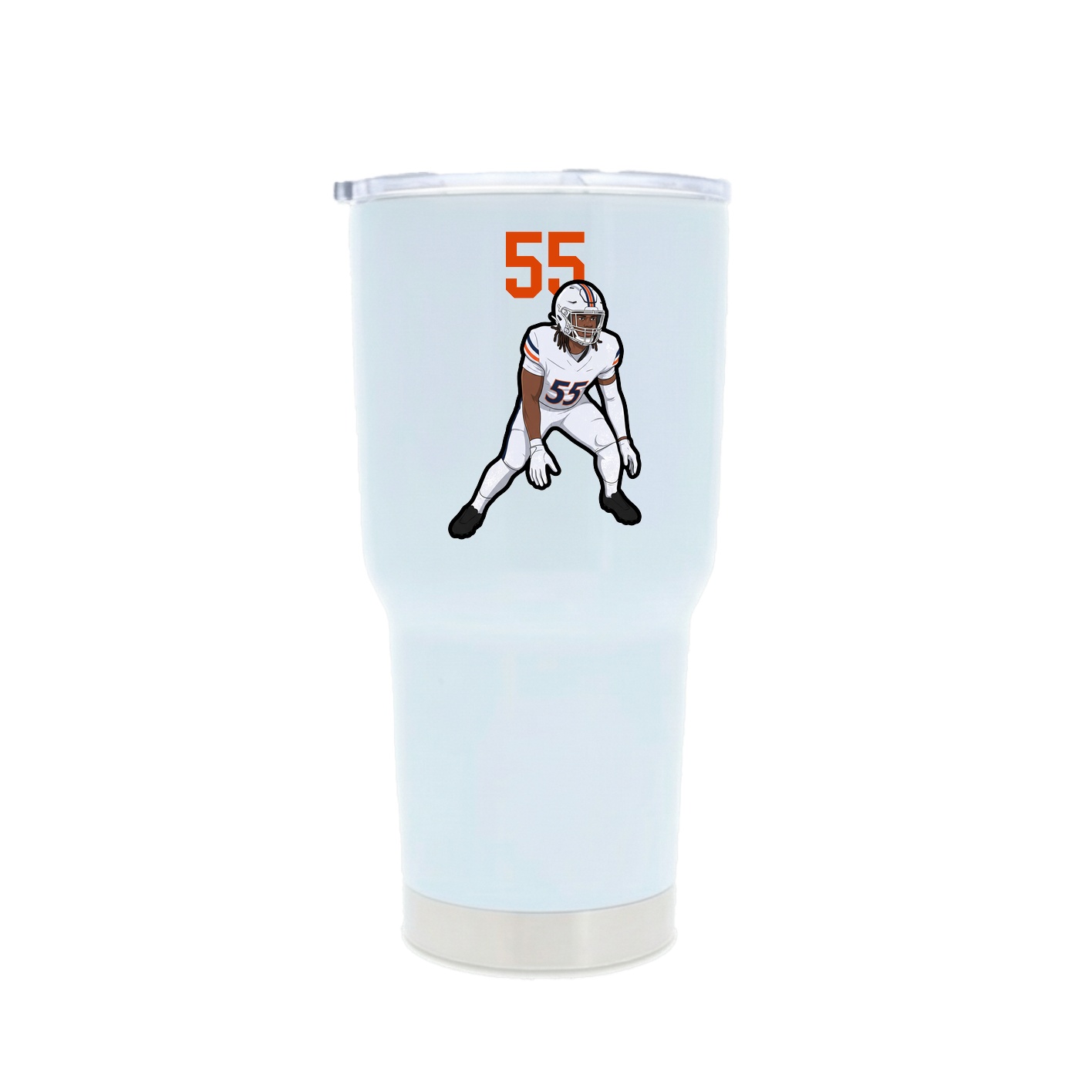 30oz Stainless Steel Tumbler — Number Top in White