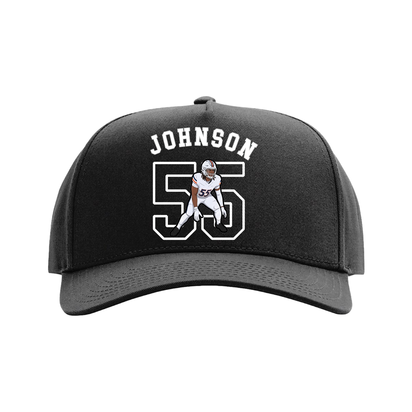 Full Fabric Five-Panel Champ Cap — Shirsey Arch in Black