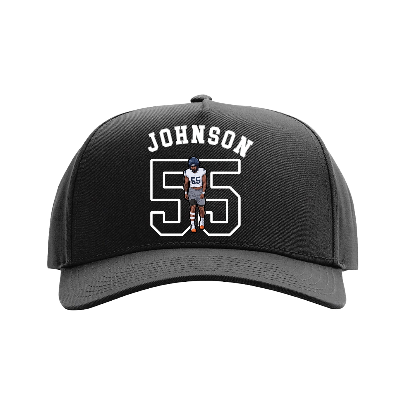 Full Fabric Five-Panel Champ Cap — Shirsey Arch in Black