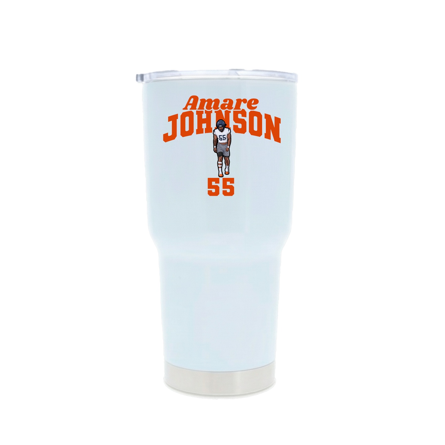 30oz Stainless Steel Tumbler — Signature Arch in White