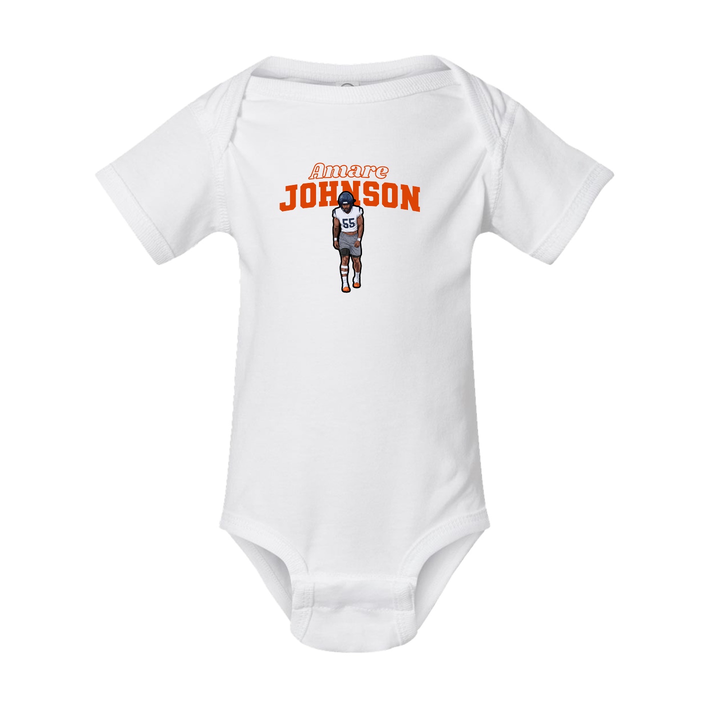 Baby Onesie — Name Arch in White