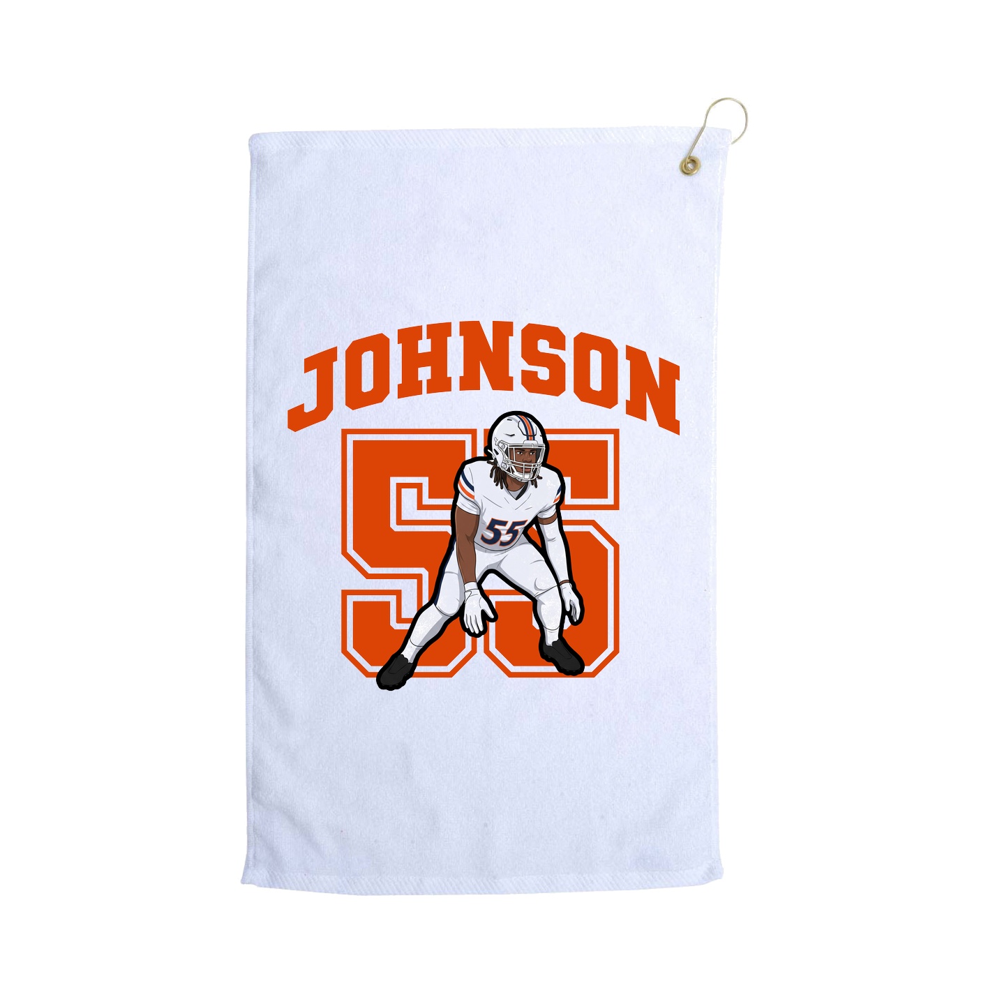 Golf Towel — Number in White