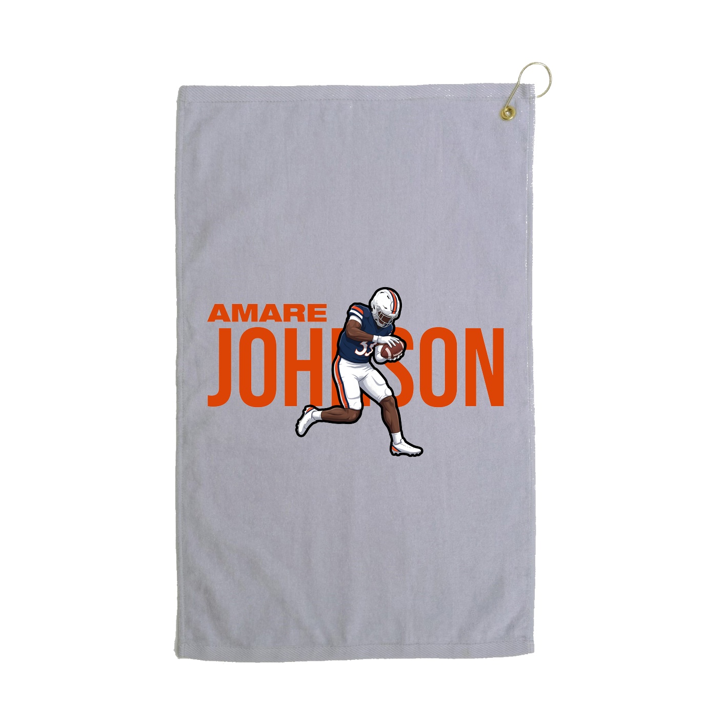 Golf Towel — Player Name in Grey