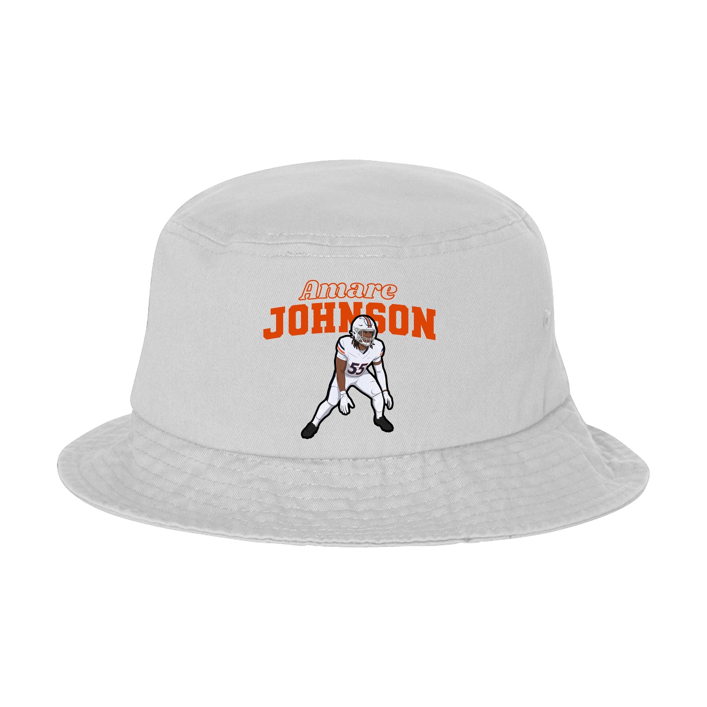 Bucket Cap — Name Arch in White
