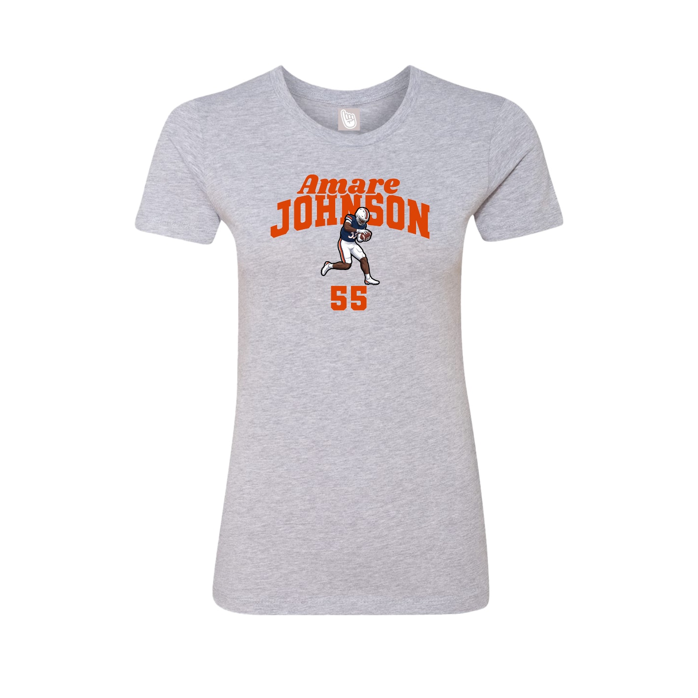 Fitted Women's Tee — Signature Arch in Grey