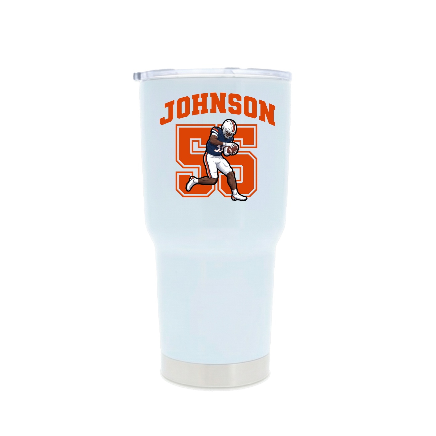 30oz Stainless Steel Tumbler — Number in White