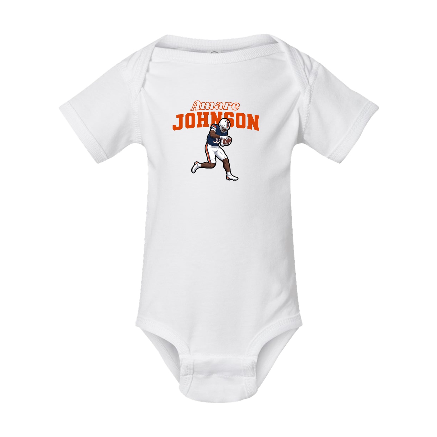 Baby Onesie — Name Arch in White