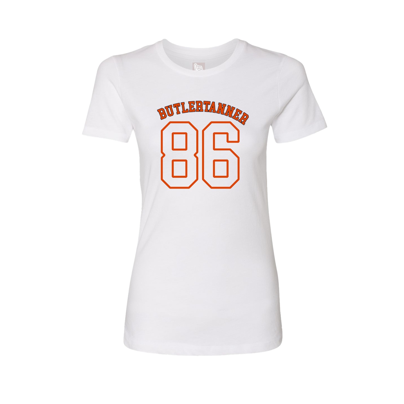 Fitted Women's Tee — Shirsey Arch in White