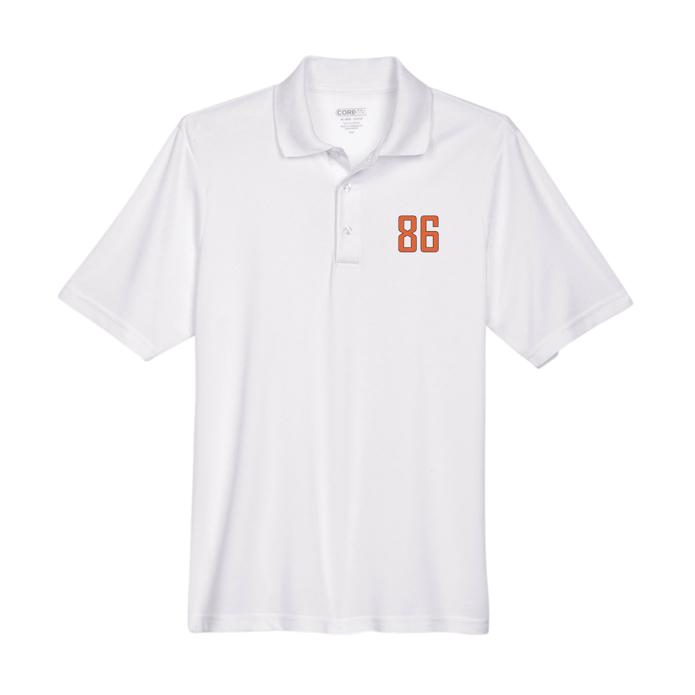 Performance Polo — Front Shirsy in White