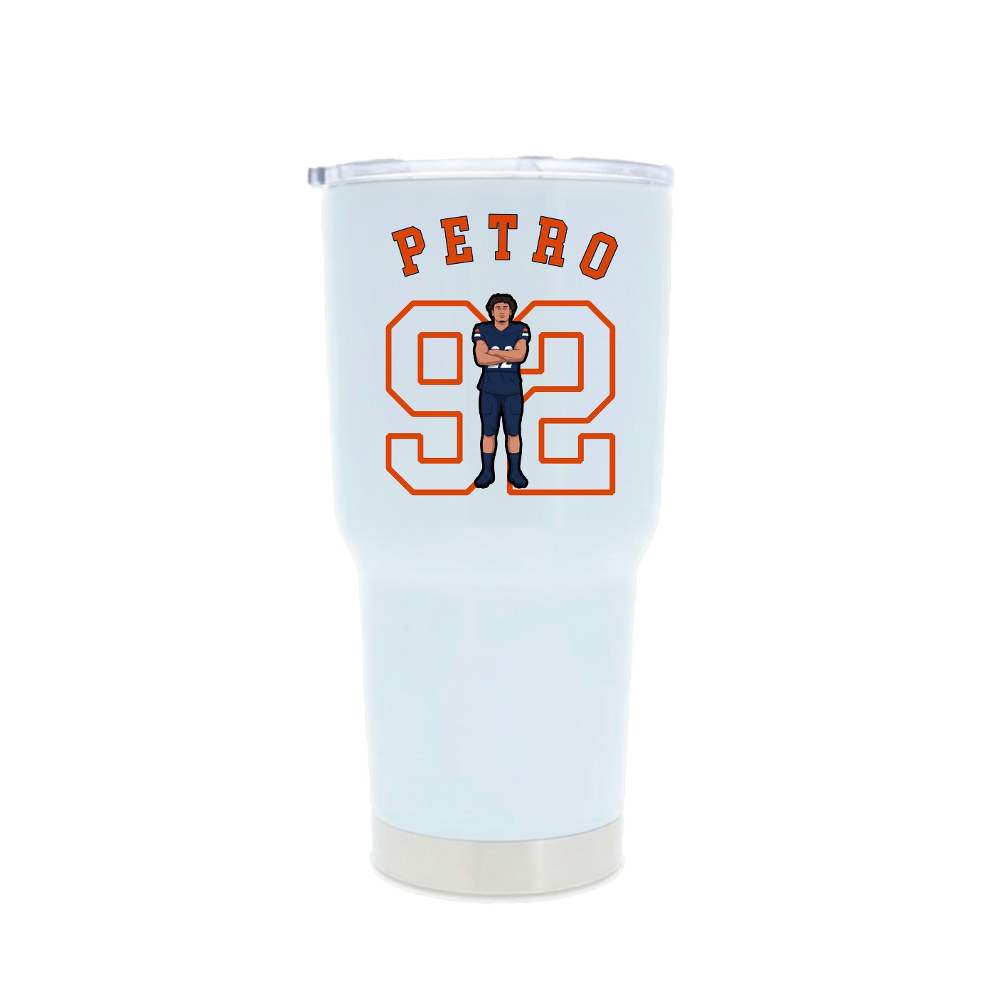 30oz Stainless Steel Tumbler — Shirsey Arch in White