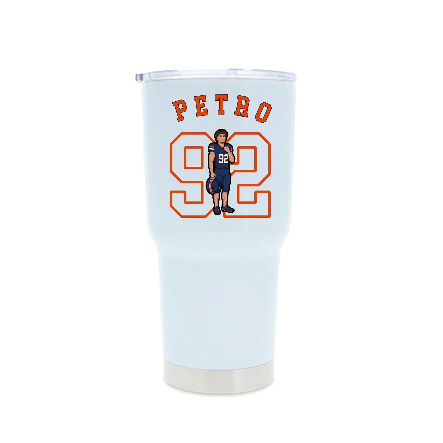 30oz Stainless Steel Tumbler — Shirsey Arch in White