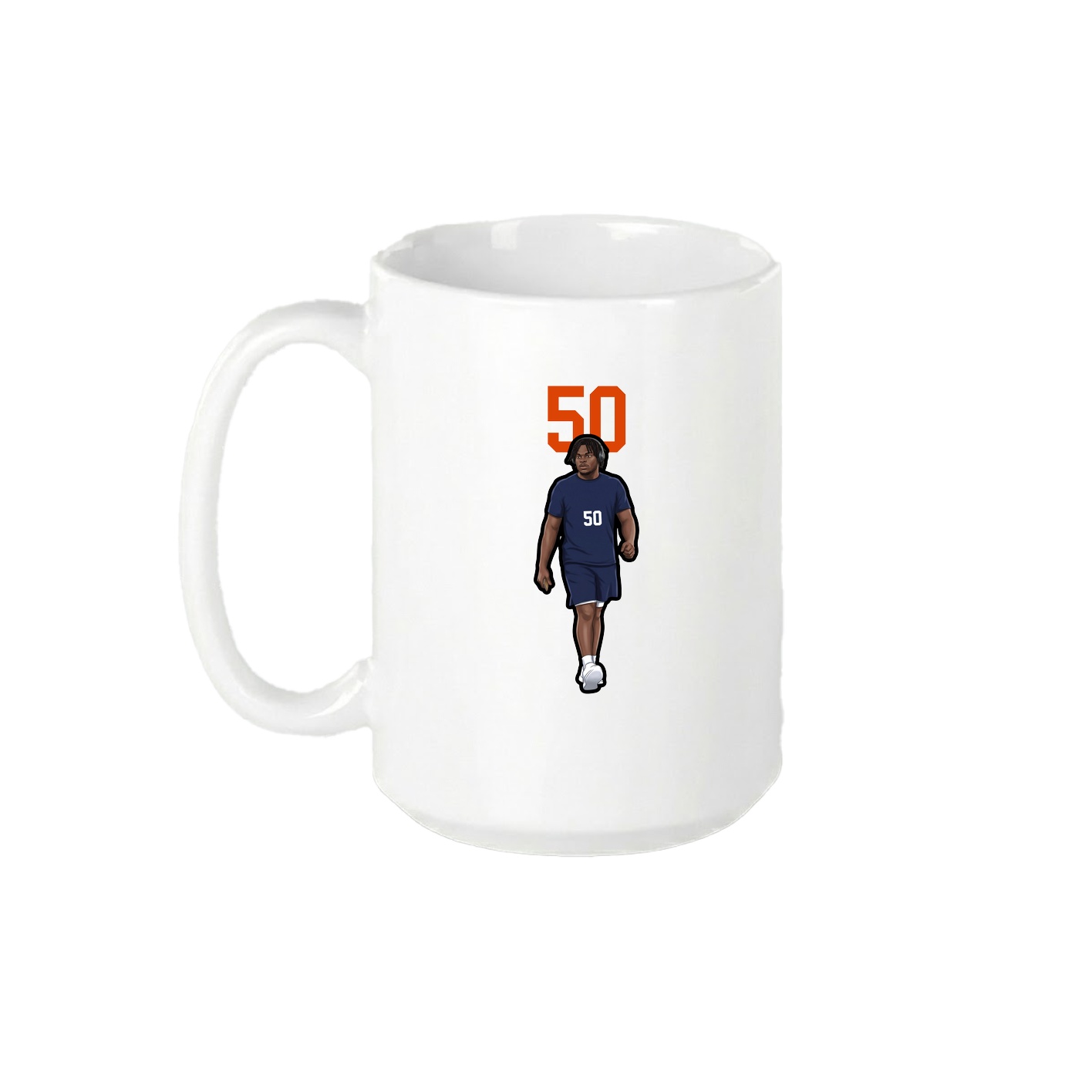 15oz Coffee Mug — Number Top in White