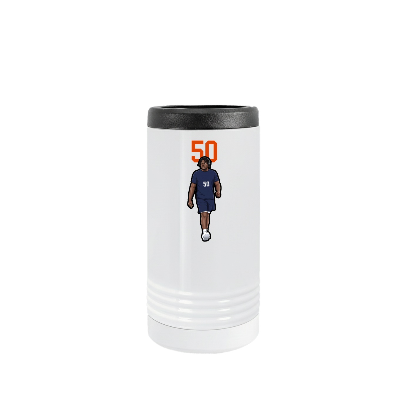 Slim Beverage Holder — Number Top in White