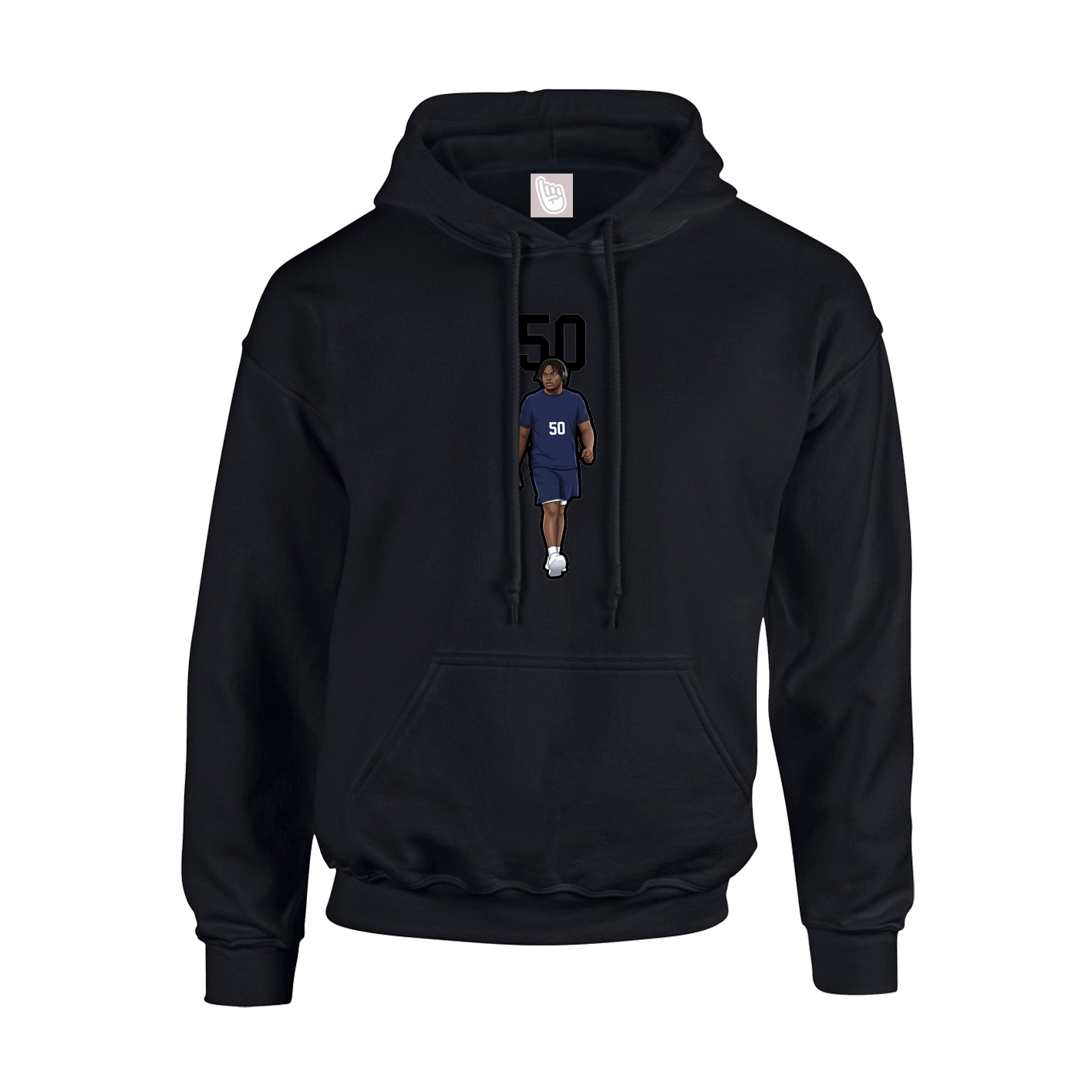 Hoodie — Number Top in Black