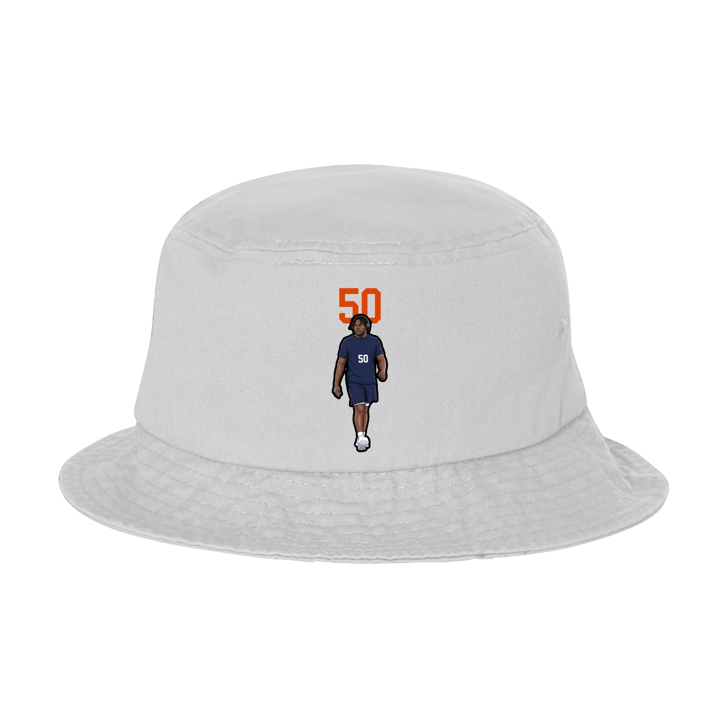 Bucket Cap — Number Top in White