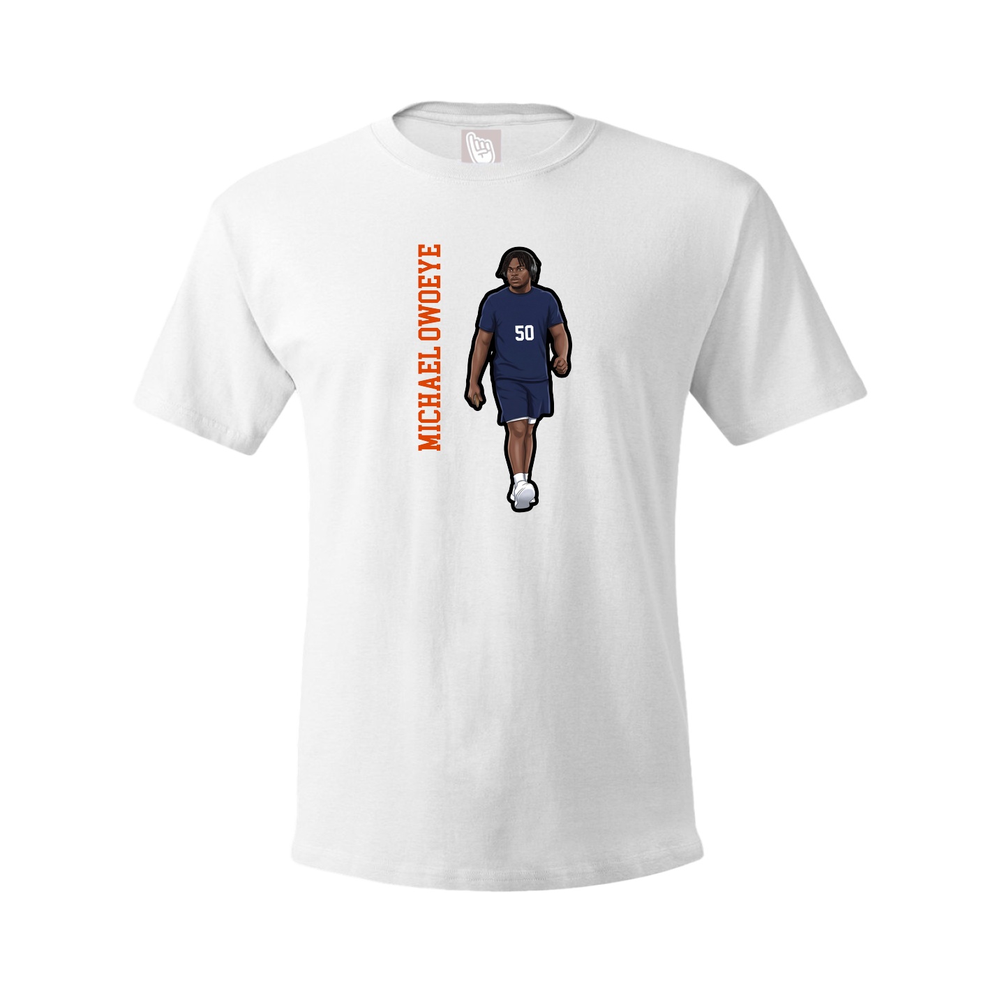 Youth Tee — Name Vertical in White