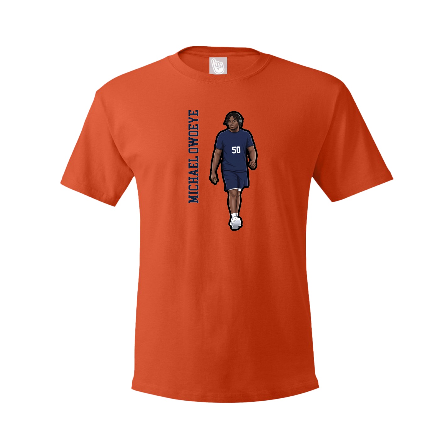 Youth Tee — Name Vertical in Orange