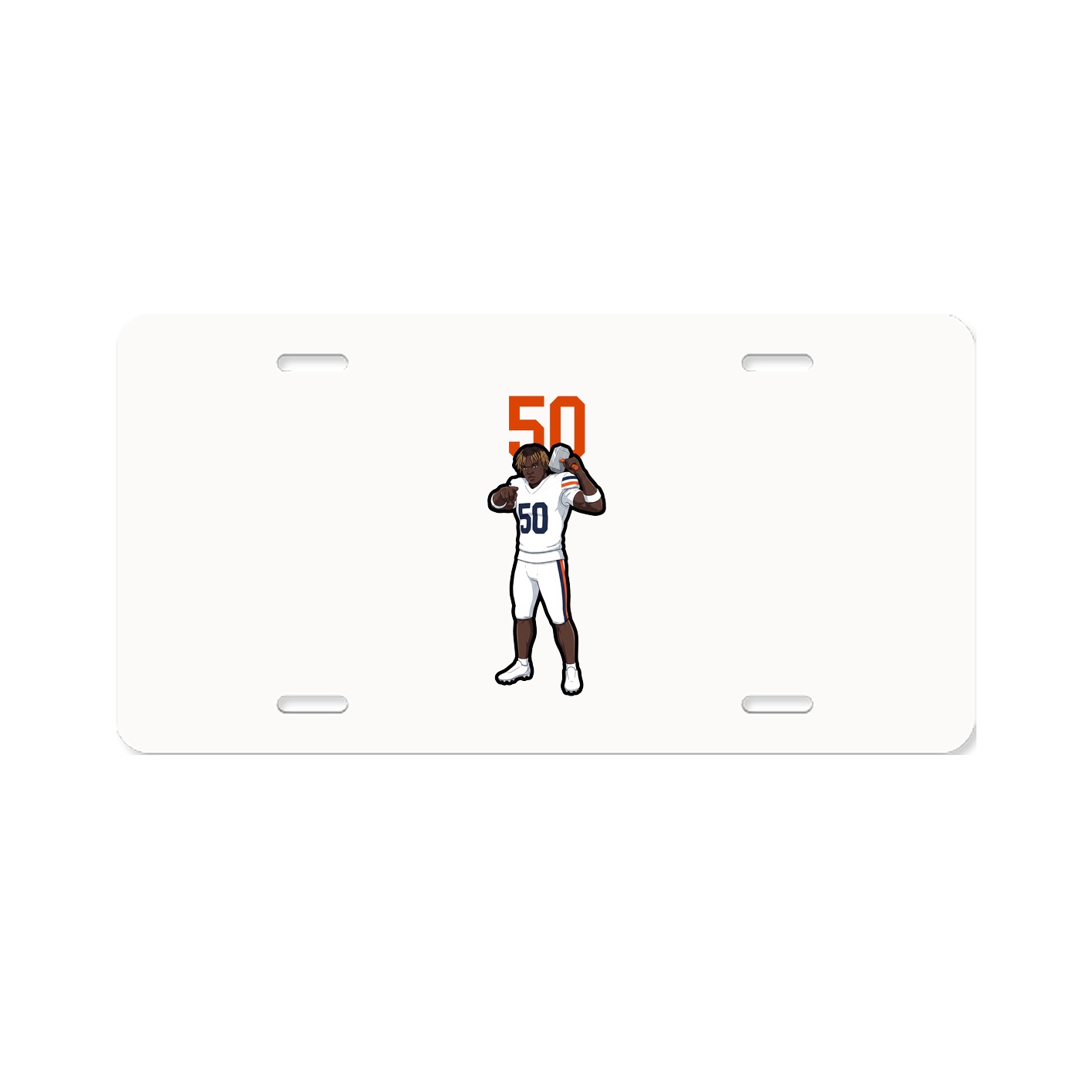 License Plate — Number Top in Classic