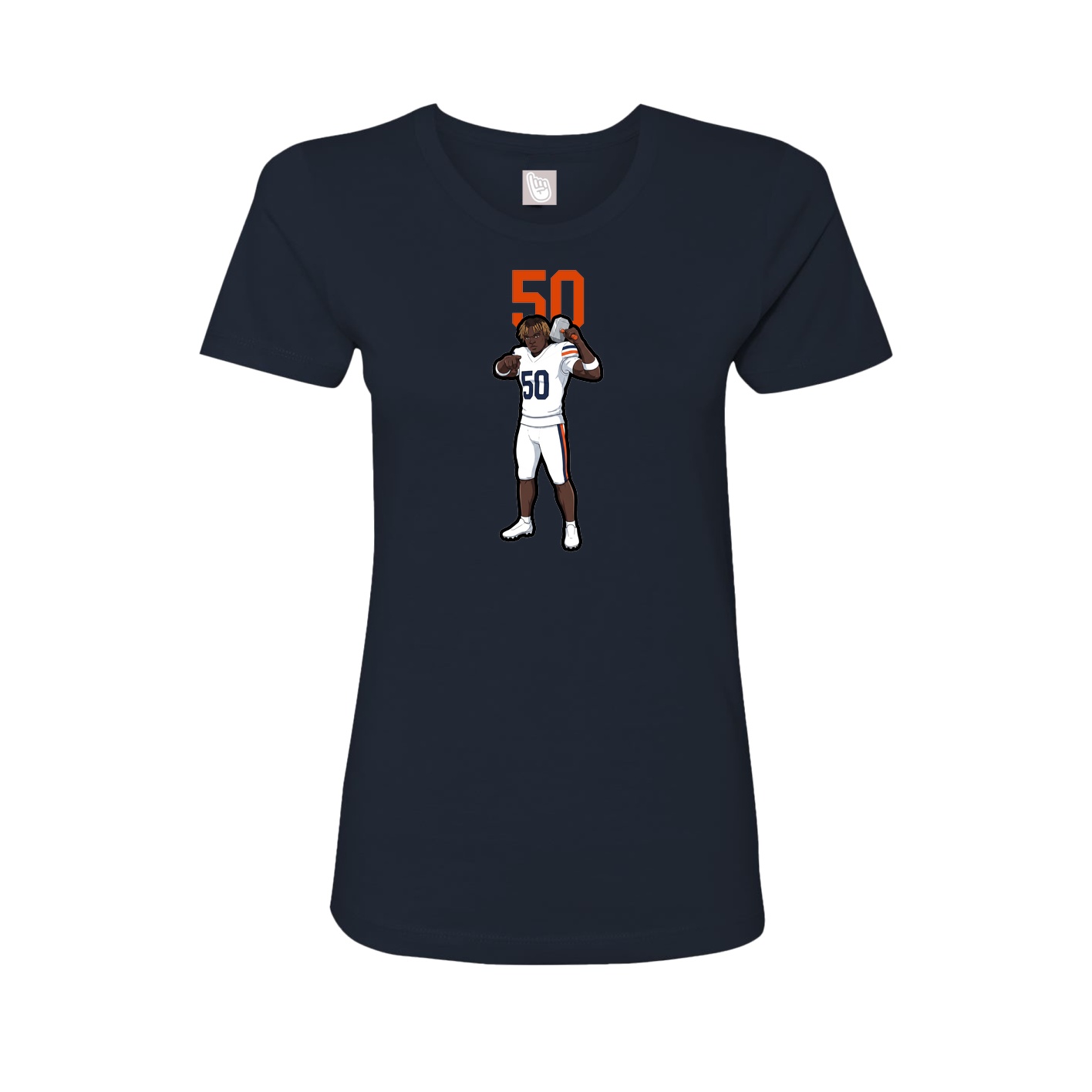 Womens Tee — Number Top in Navy