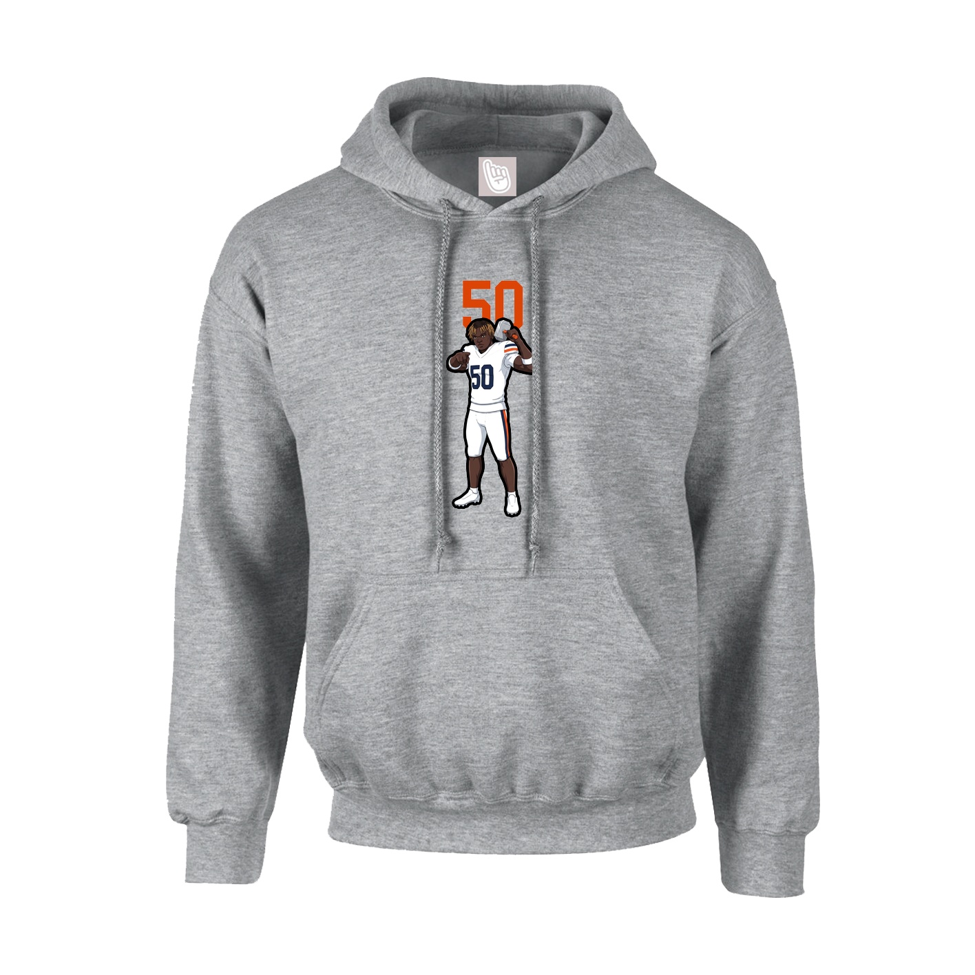 Youth Hoodie — Number Top in Grey