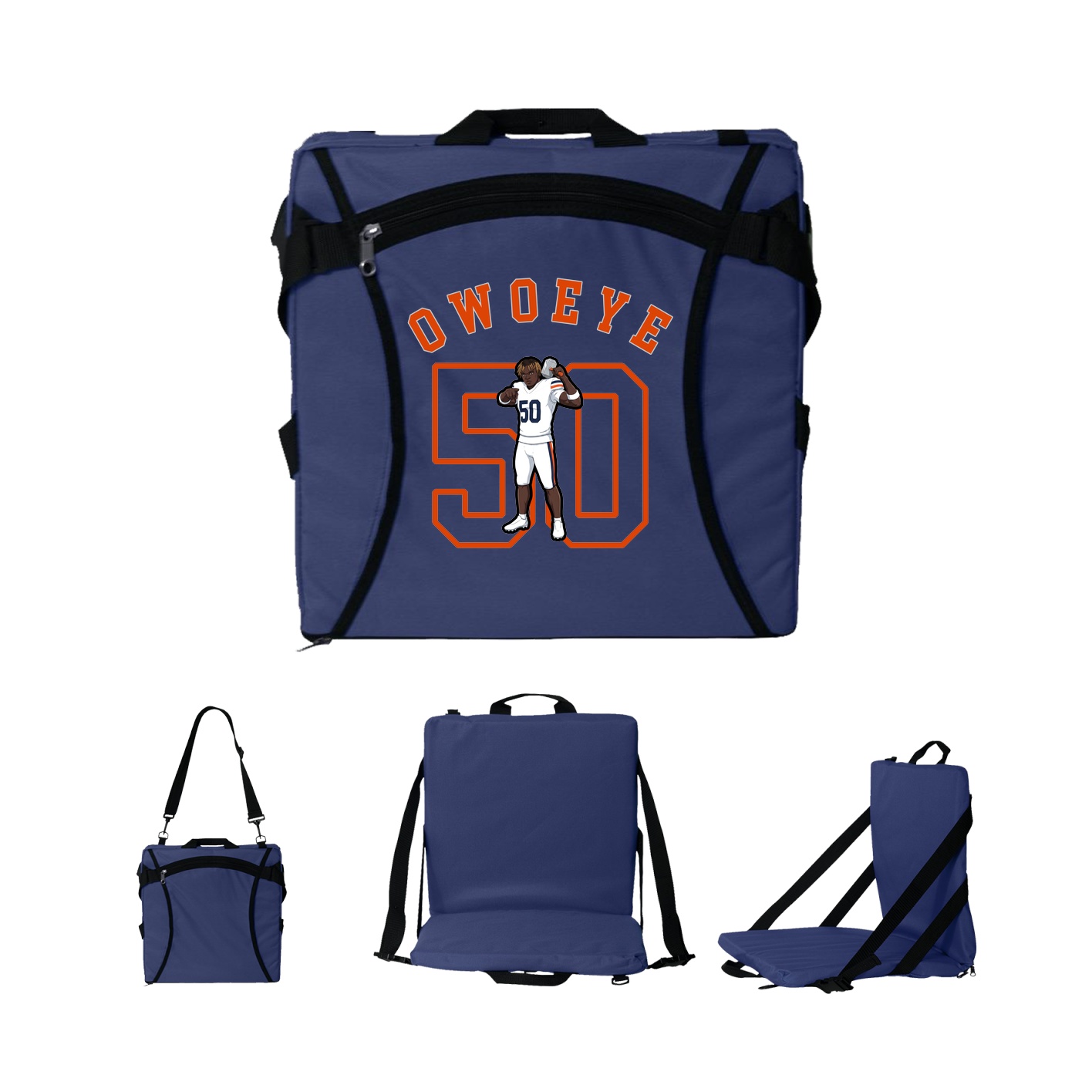 Folding Stadium Seat — Shirsey Arch in Navy