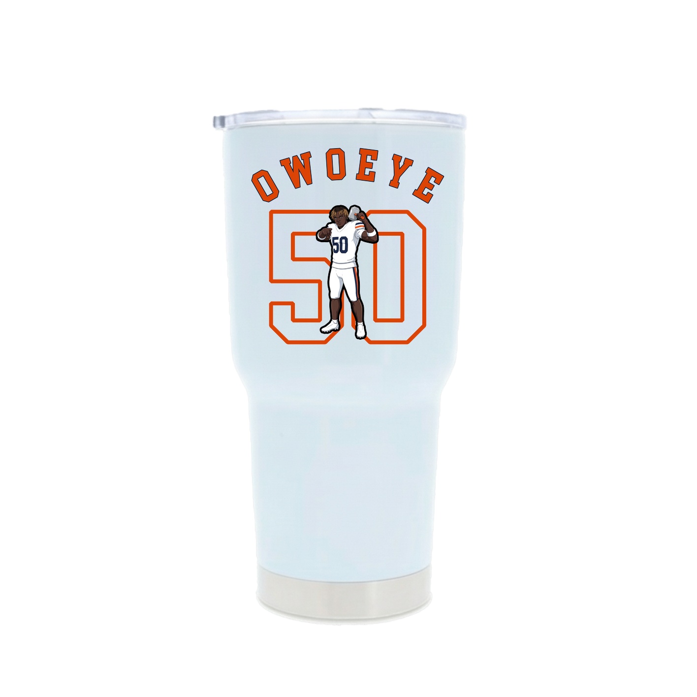 30oz Stainless Steel Tumbler — Shirsey Arch in White