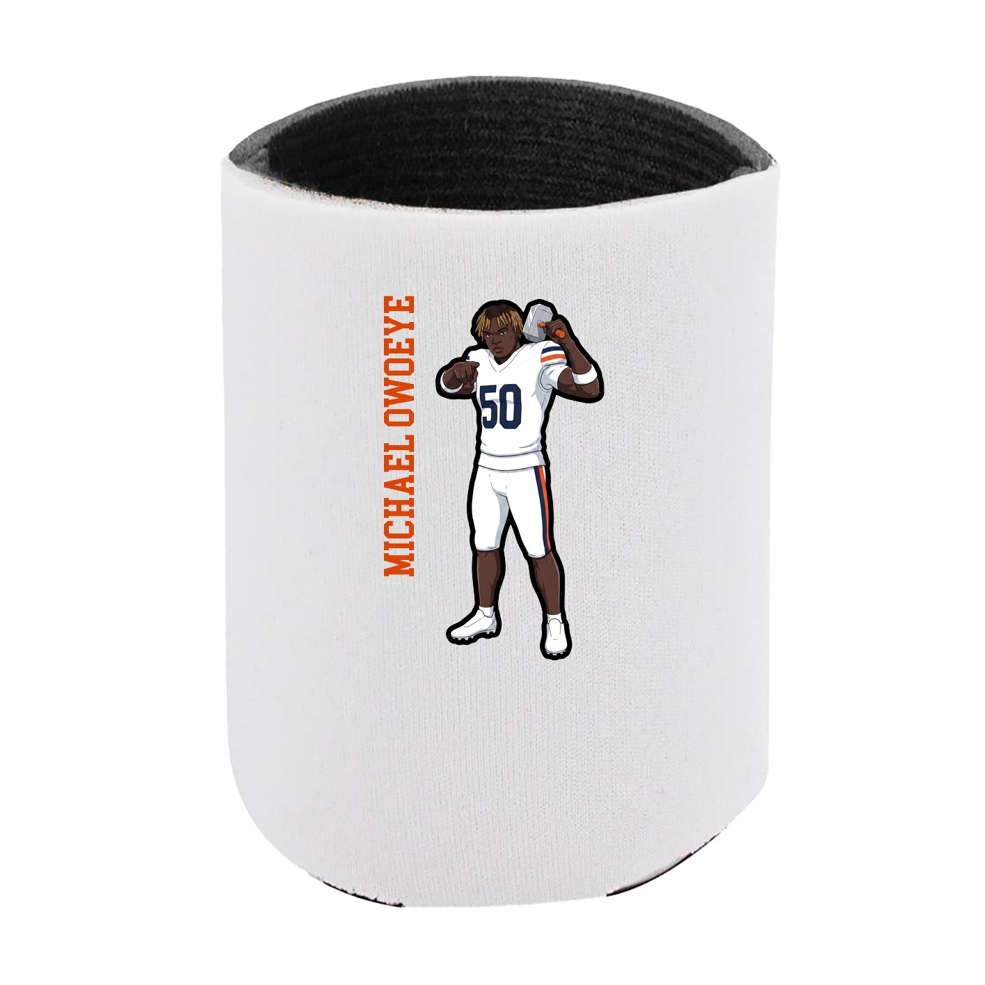 Can Holder — Name Vertical in White