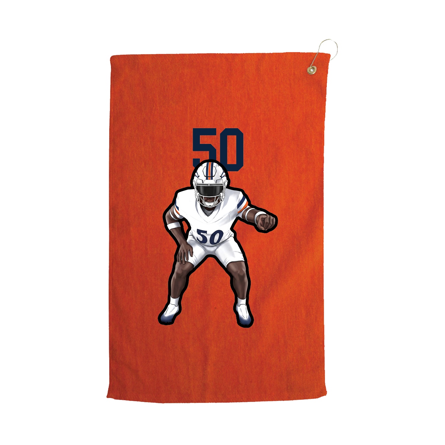 Golf Towel — Number Top in Orange