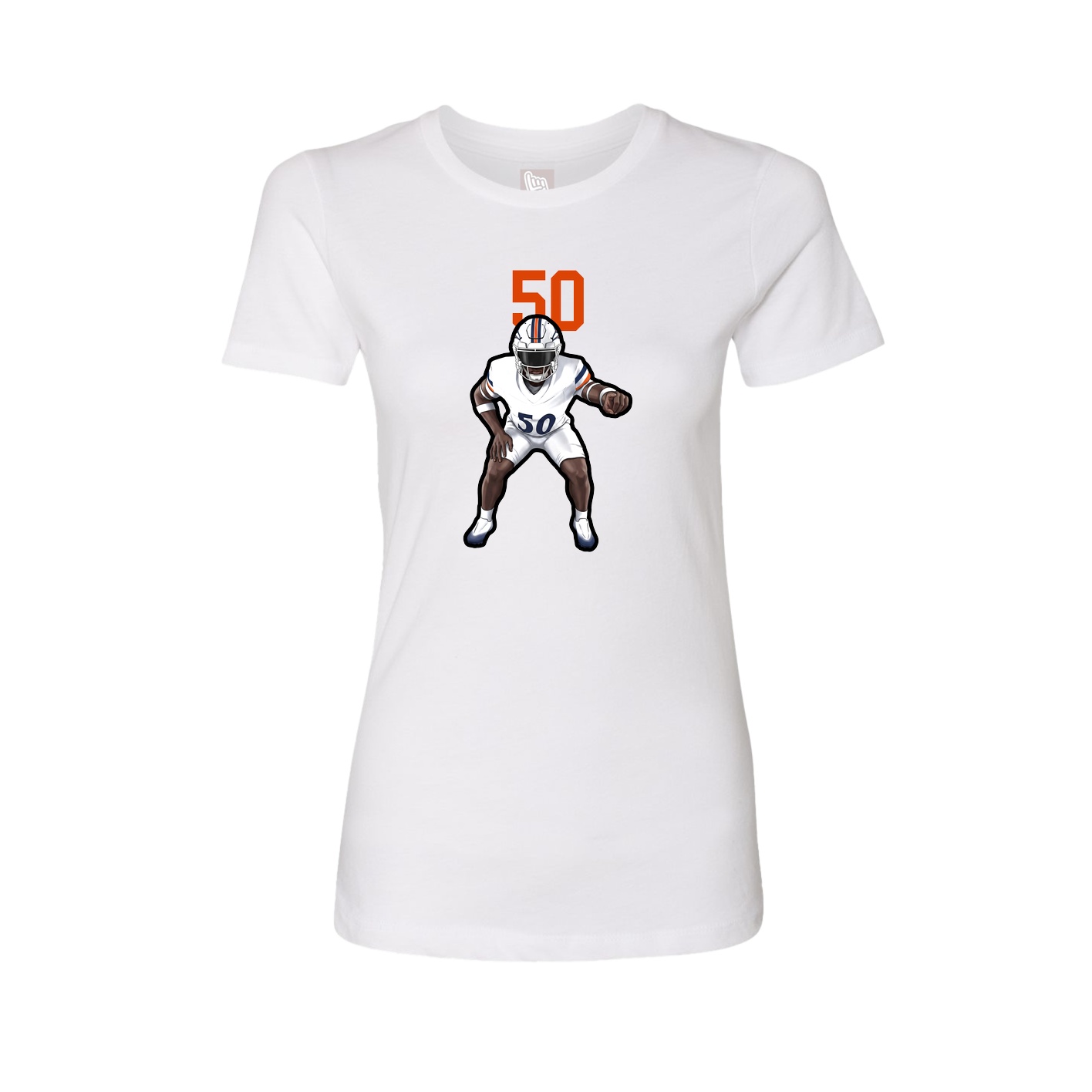 Womens Tee — Number Top in White