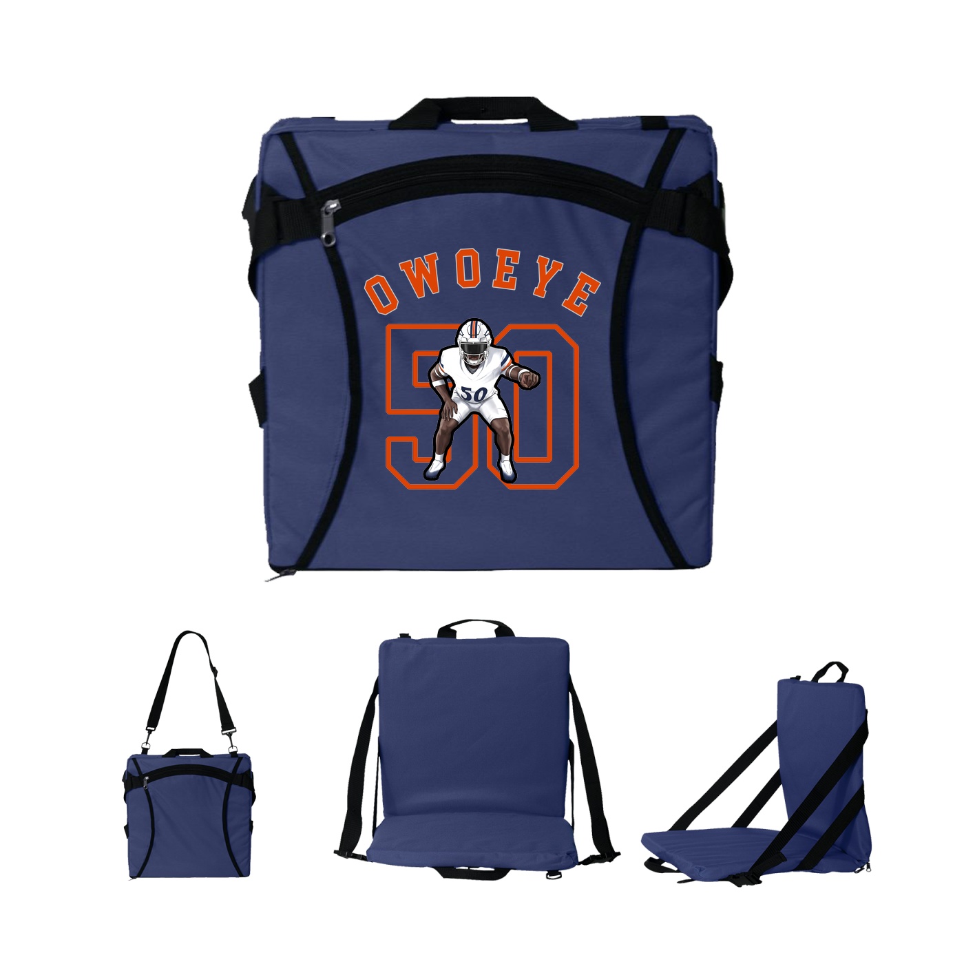 Folding Stadium Seat — Shirsey Arch in Navy