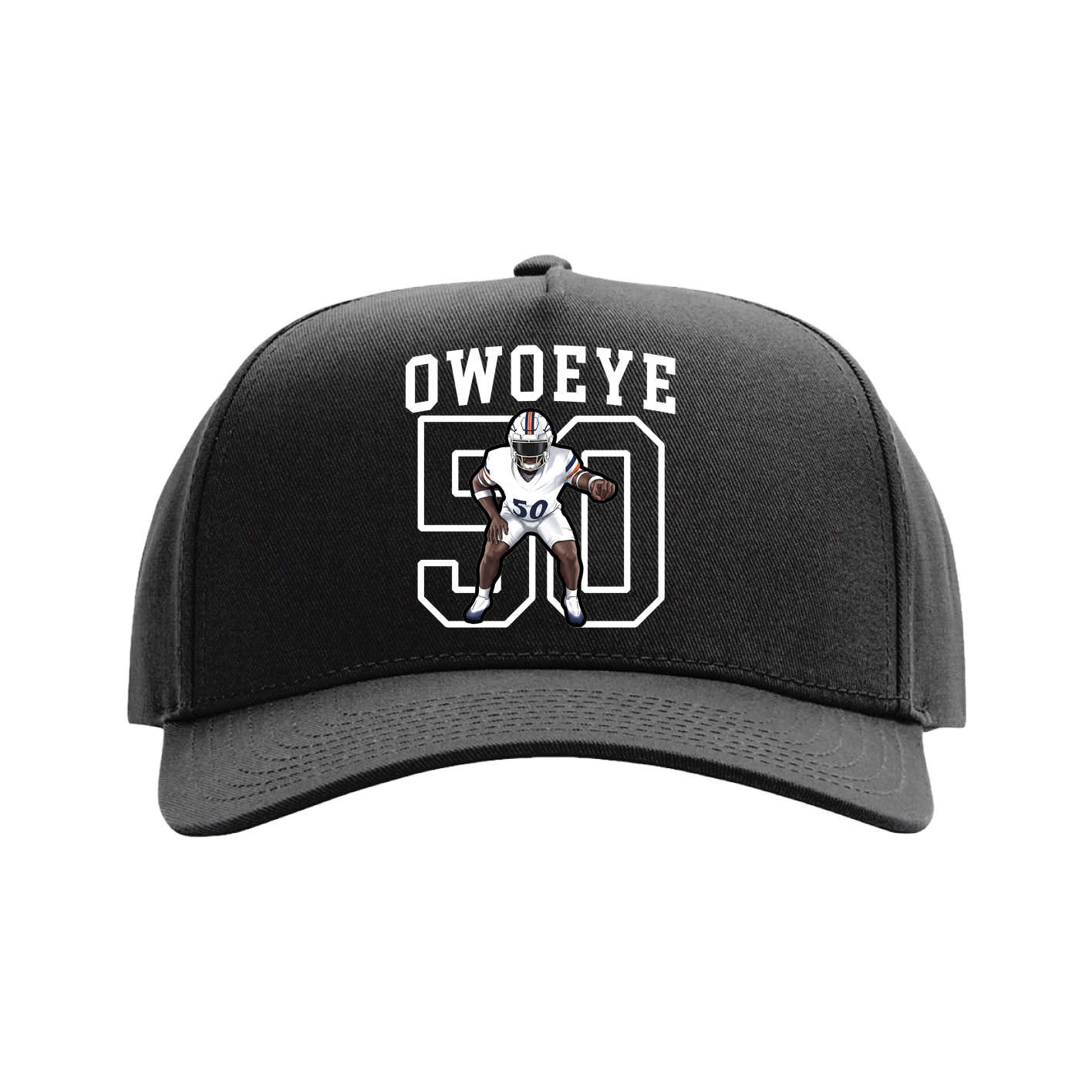 Full Fabric Five-Panel Champ Cap — Shirsey in Black