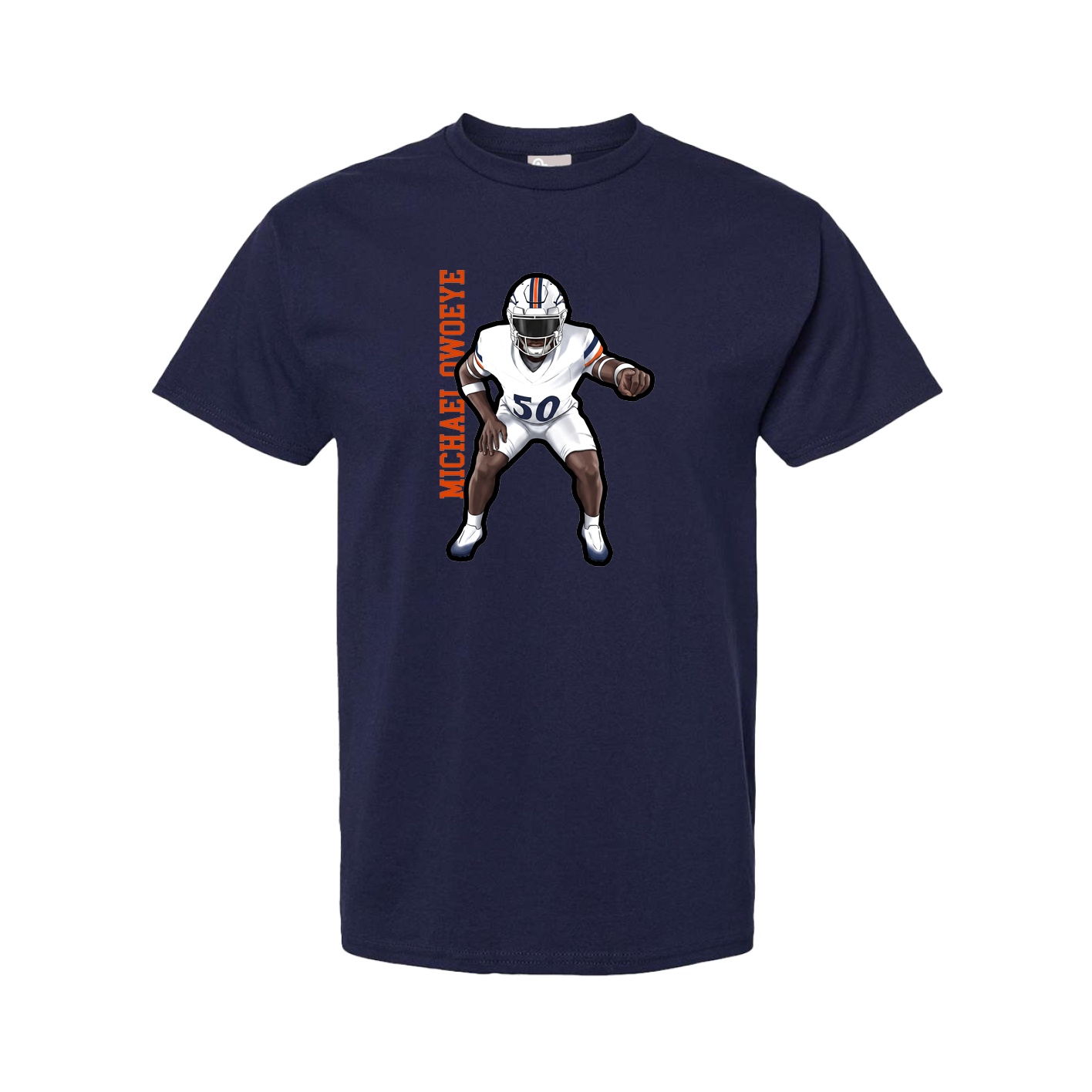 Tee — Name Vertical in Navy
