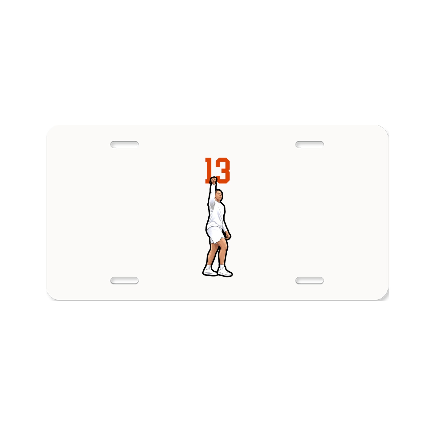 License Plate — Number Top in Classic