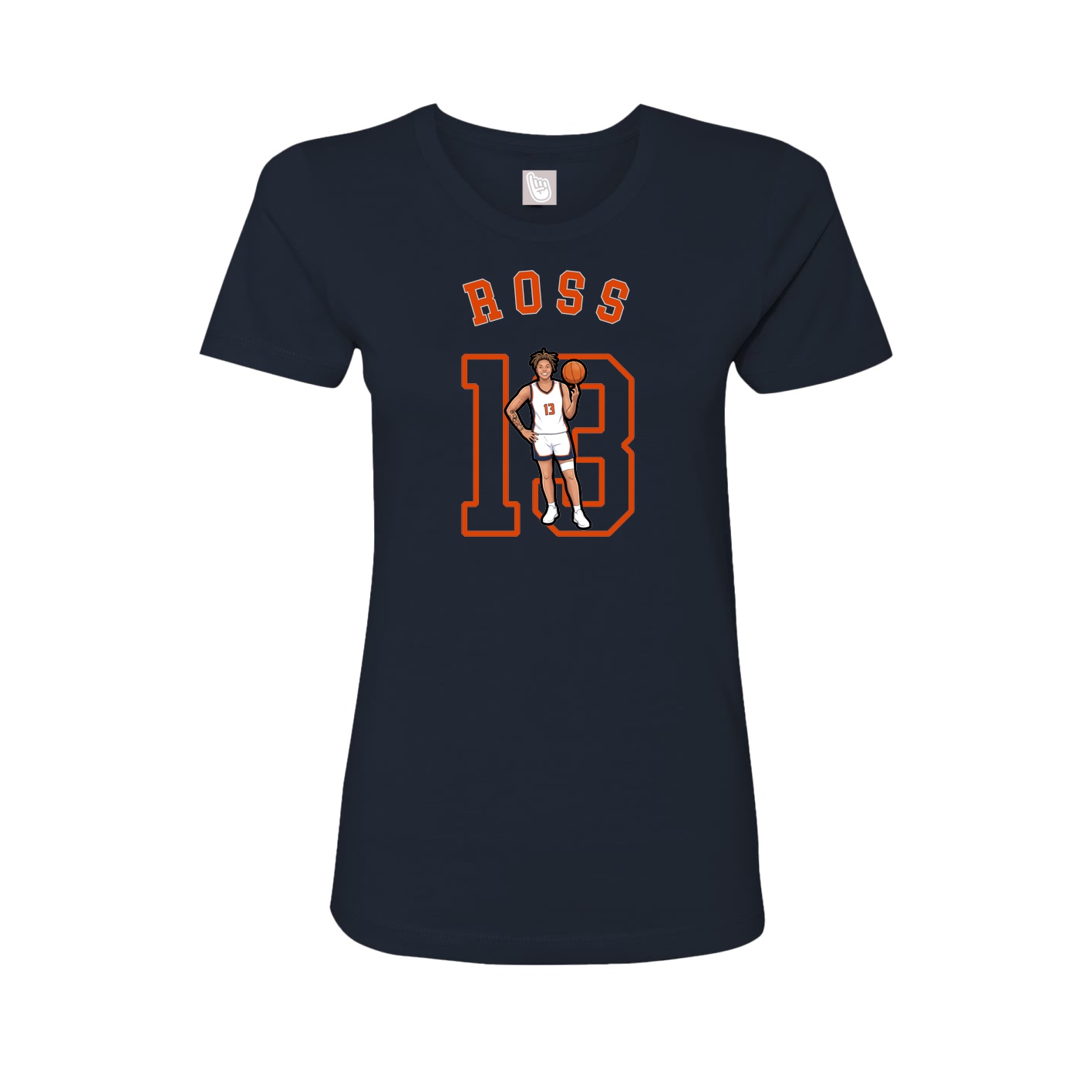 Fitted Women's Tee — Shirsey Arch in Navy