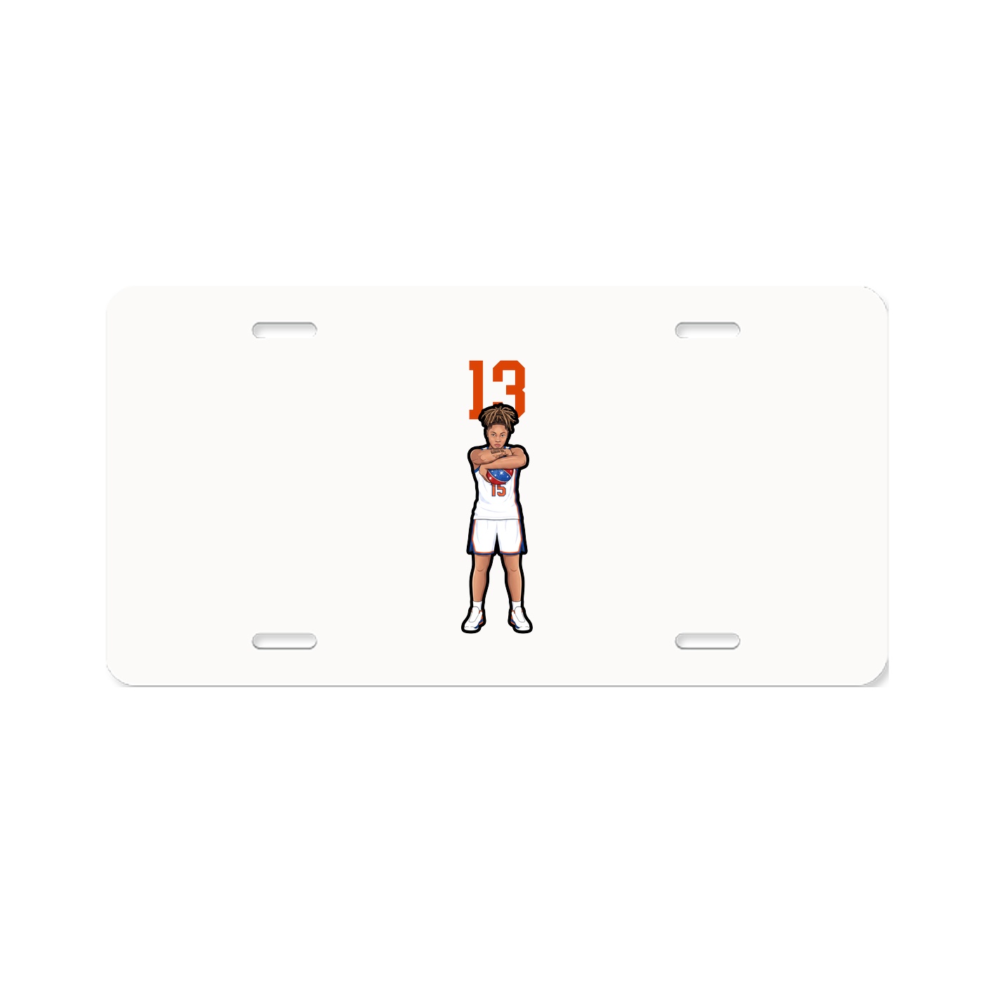 License Plate — Number Top in Classic
