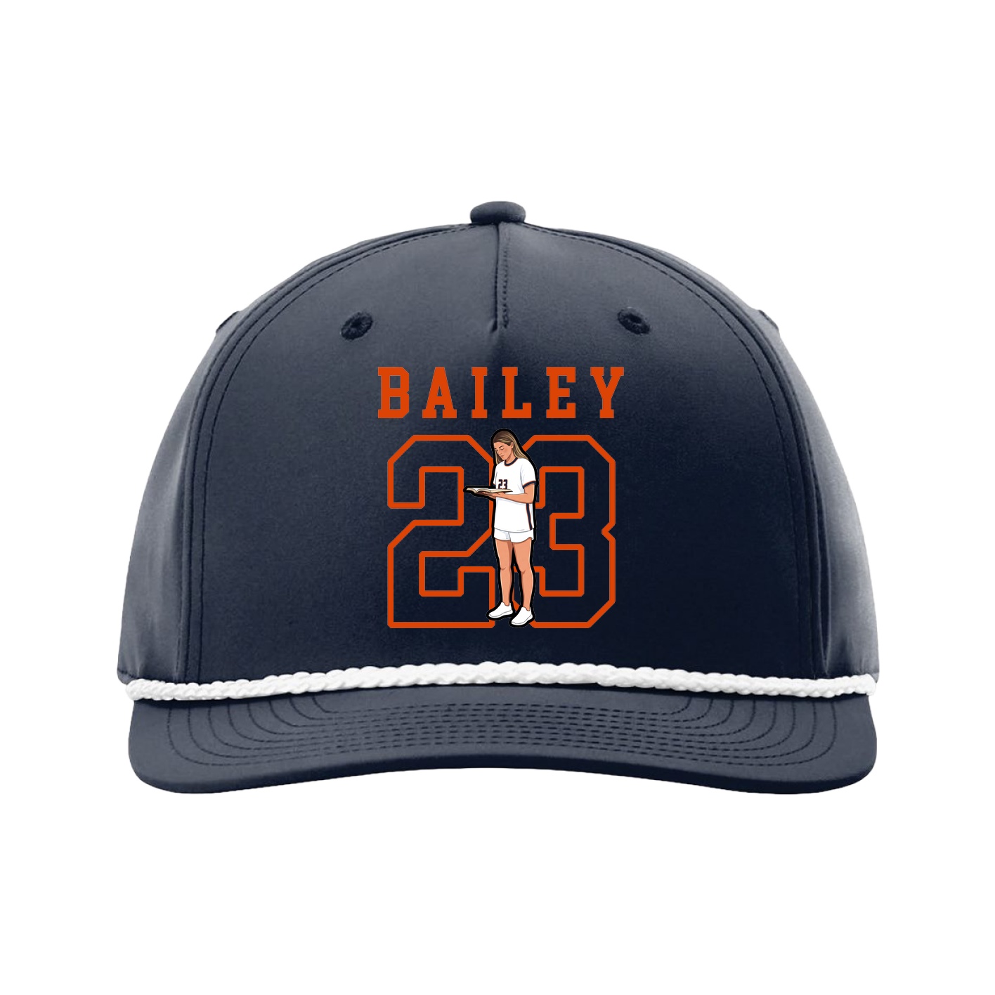 Five-Panel Classic Rope Cap — Shirsey in Navy