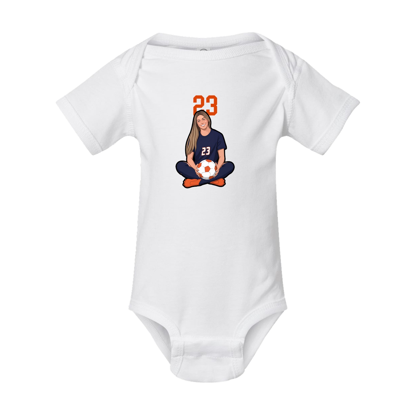 Baby Onesie — Number Top in White